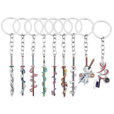 Creative Pop Music Lovers Guitar Microphone Keychain Stainless Steel Rock Band Theme Pendant
