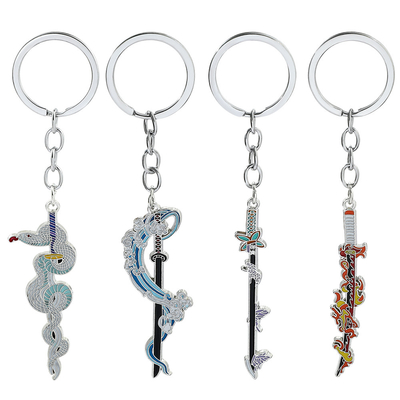 Creative Pop Music Lovers Guitar Microphone Keychain Stainless Steel Rock Band Theme Pendant