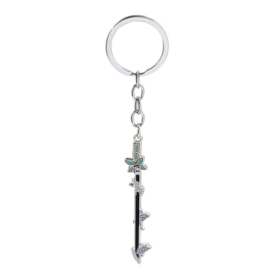 Creative Pop Music Lovers Guitar Microphone Keychain Stainless Steel Rock Band Theme Pendant