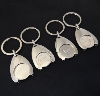 Caddy Coin With Keyring Logo Coin Key Holder Dollar Euro Token Keychain