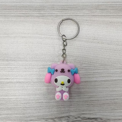 Custom 2D 3D PVC Keychains Soft Rubber Cartoon Anime UV Printing Digital Mockup with Your Logo Low MOQ Factory Direct Supply
