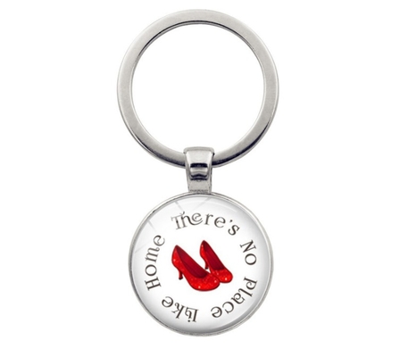 Wizard of Oz Good Witch KeyChain Round Printing Sticker Keyring Fairy Tale Movie Keyholder Custom logo