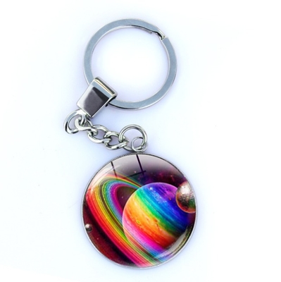 Round Metal Palestine Map Key Chain Earth Map Keychain