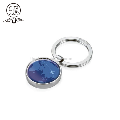Round Metal Palestine Map Key Chain Earth Map Keychain