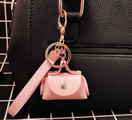 Korean PU Leather Keychain Bag Key Pendant Leather Key Chain