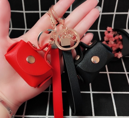 Korean PU Leather Keychain Bag Key Pendant Leather Key Chain