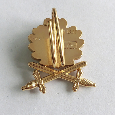 Double Sword Metal Badge Oak Leaf Medal Knight Iron Cross Pin BROOCH