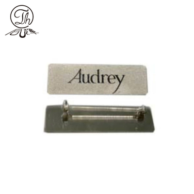 Engraved Name Plate Pin Metal Badges
