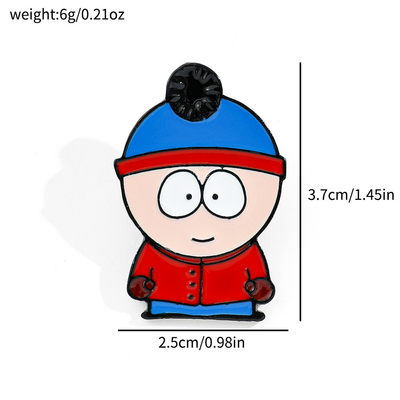 Wholesale Cartoon Game South Park Anime Metal Badge Craft Clothes Lapel Brooch Custom Soft Hard Alloy Enamel Pins