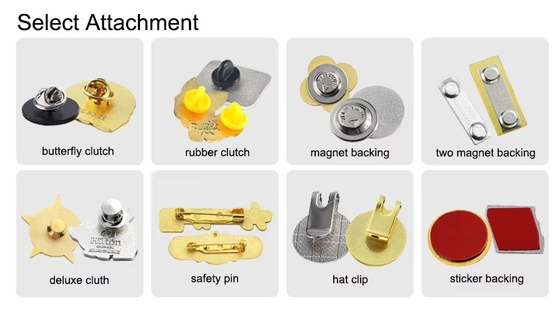 Wholesale Manufacturer Custom Logo Design Metal Badges Hard & Soft Enamel Lapel Pins with Silk Screen Printing & Engraving